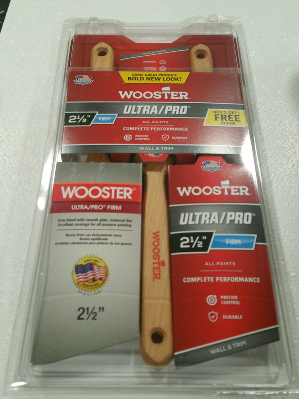 Wooster 2-1/2" Ultra Pro Firm Brush 3 Pack