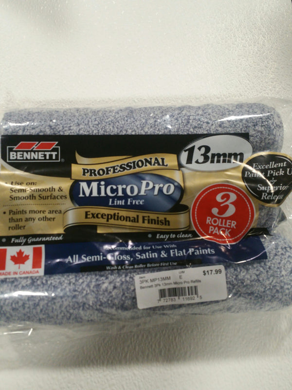 Bennett Professional 3 pk Micro Pro Lint Free 13mm